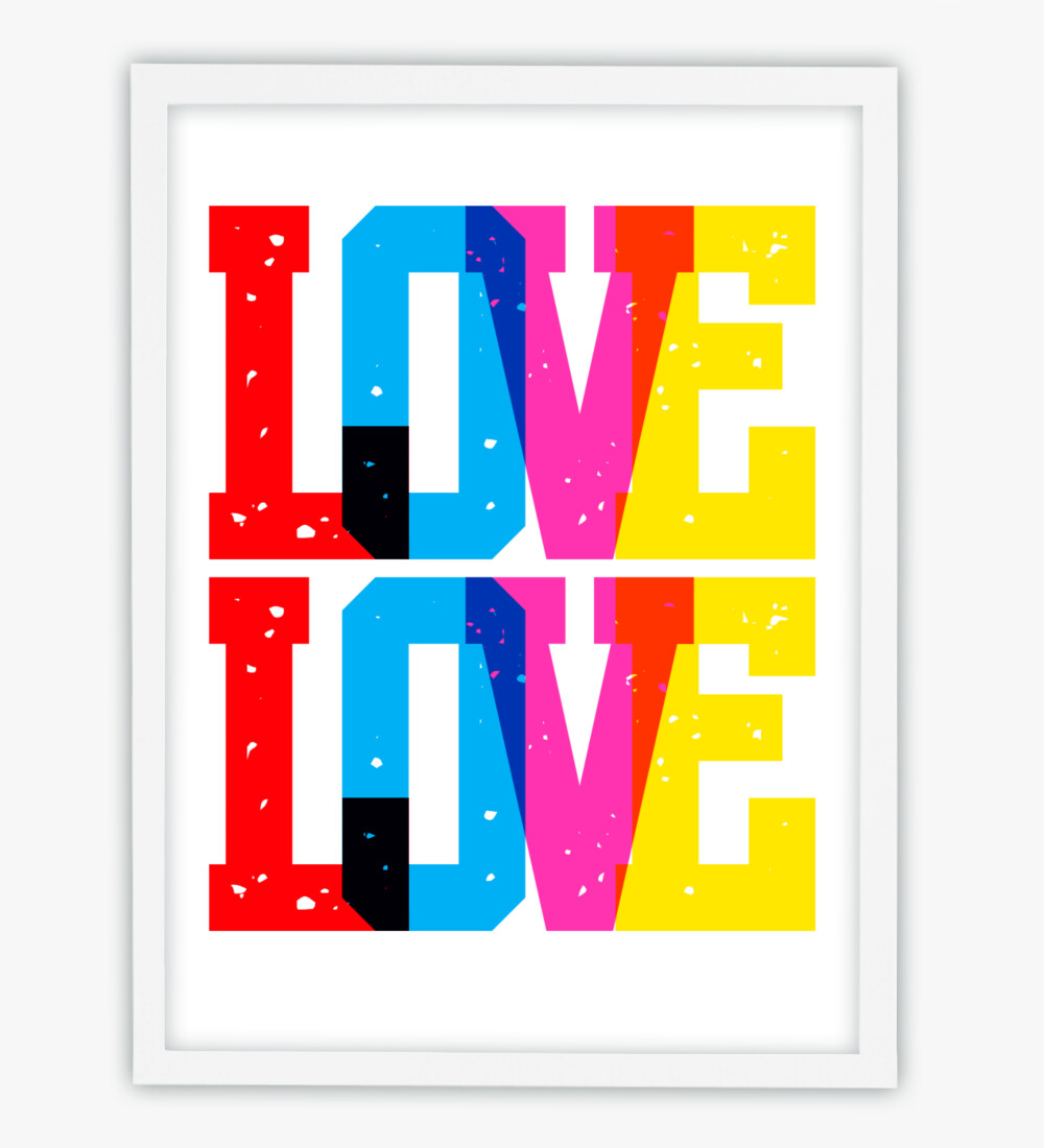 The word "LOVE" repeated twice Wall Art EgyMerch